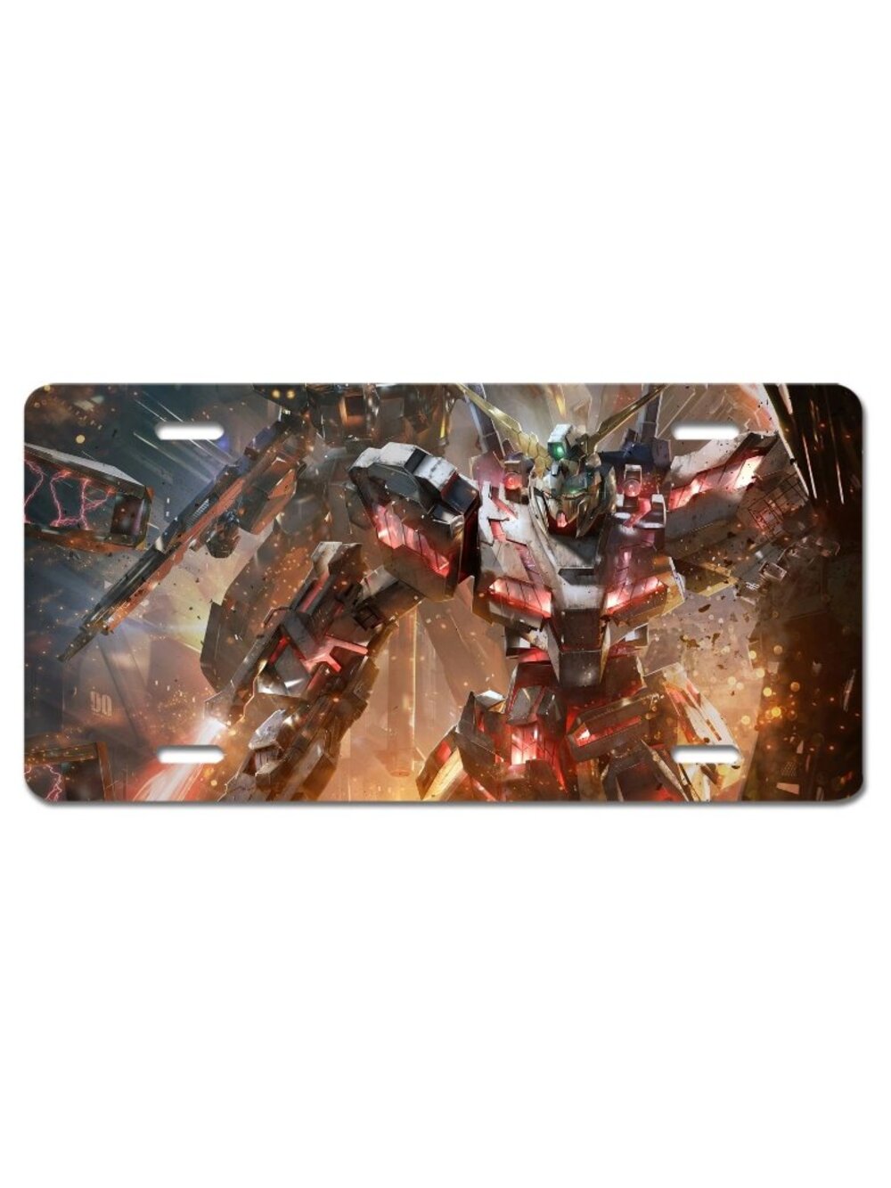 Gundam Unicorn Anime Inspired Art Movie Vehicle License Plate Car Auto Truck Tag